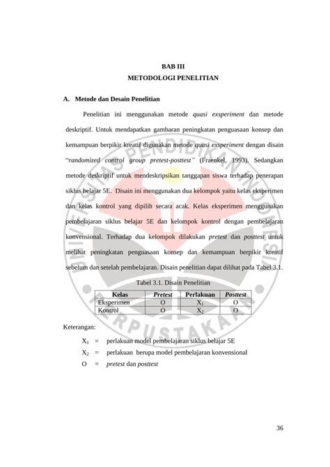 Pdf Bab Iii Metodologi Penelitian A Metode Dan Desain  9925 4 T Ipa