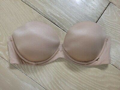 Victoria S Secret Very Sexy Multi Way Multi Position Bra Nude SATIN 32D