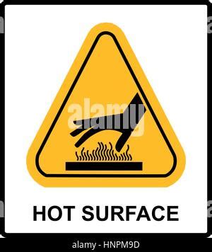 Do Not Touch Hot Surface Danger Signs Illustration Vector Informational Sticker Label Vector For