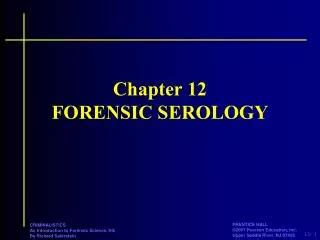 PPT Chapter 8 Forensic Serology PowerPoint Presentation Free