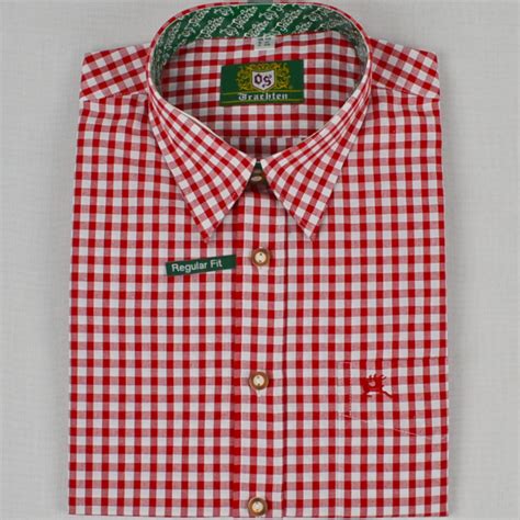 German Imported Red Checkered Long Sleeve Shirt S M Ernst Licht