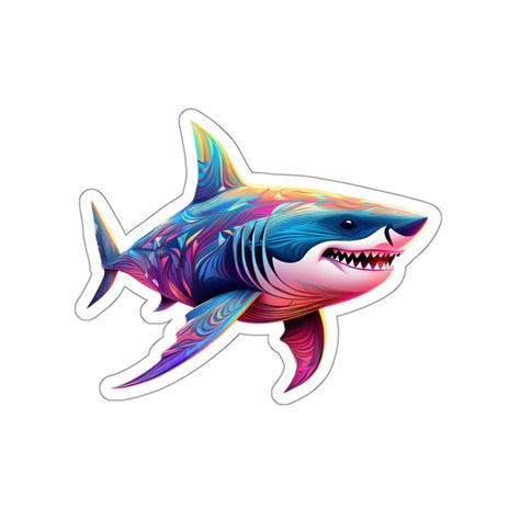 great white shark stickers etsy