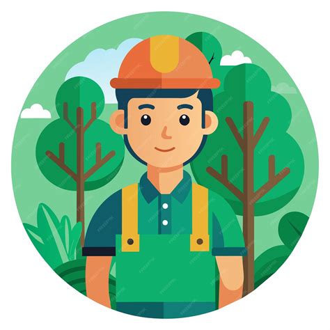 Flat Vector Illustration Of An Arborist Premium Ai Generated Vector