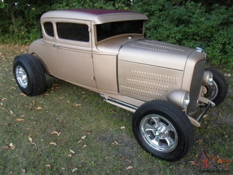 1930 Ford Model A Coupe Hot Rod Flatz Louvered Chopped