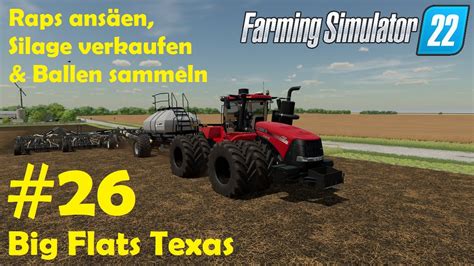 LS22 Big Flats Texas 26 Rapsaussaat Silage Verkaufen Ballen Sammeln