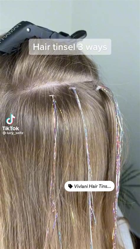 3 Ways To Install Hair Tinsel Tutorial Hair Looks Hair Beauty