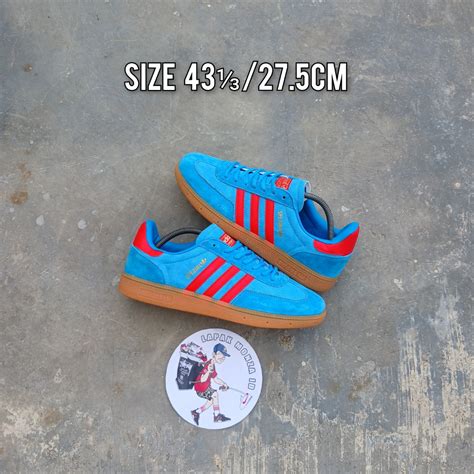 ADIDAS HANDBALL SPEZIAL BRIGHT BLUE VIVID RED Fesyen Pria Sepatu