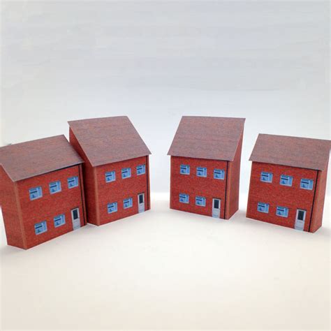 N Gauge Low Relief Houses - Scale Model Buildings