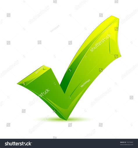 Illustration Green Checkmark On Isolated Background Vector Có Sẵn