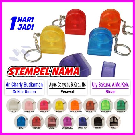 Jual Stempel Nama Flash Mini Ganci Gantungan Kunci X Mm