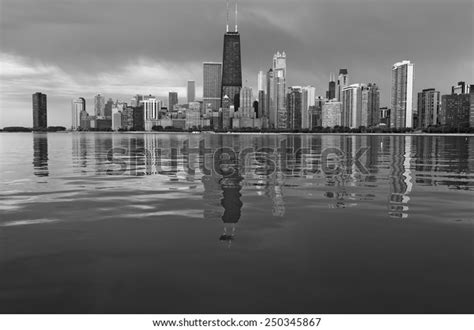 Chicago Skyline Black White Image Chicago Stock Photo (Edit Now) 250345867