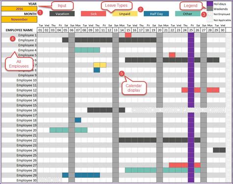 Free Excel Leave Tracker Template Updated For Artofit