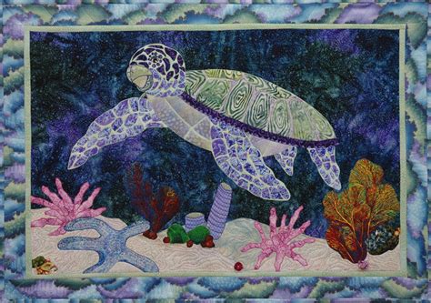 Coral Reef And Sea Turtle Applique Pattern