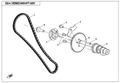 Diagram 2020 CFMoto UFORCE 500 CF500UU CAMSHAFT ASSY E02 4