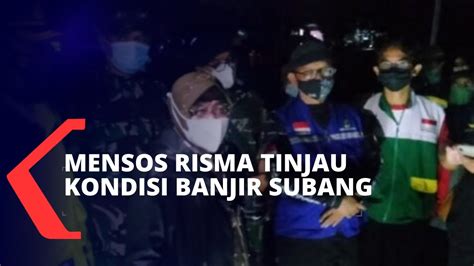 Mensos Risma Tinjau Bantuan Logistik Dan Fasilitas Untuk Korban