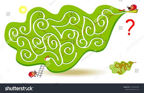 Logic Puzzle Game Labyrinth Children Adults Stock Vector Royalty Free