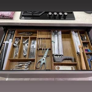 Custom Drawer Organizer. Knife Insert for 4 Big and 5 Small Pieces ...