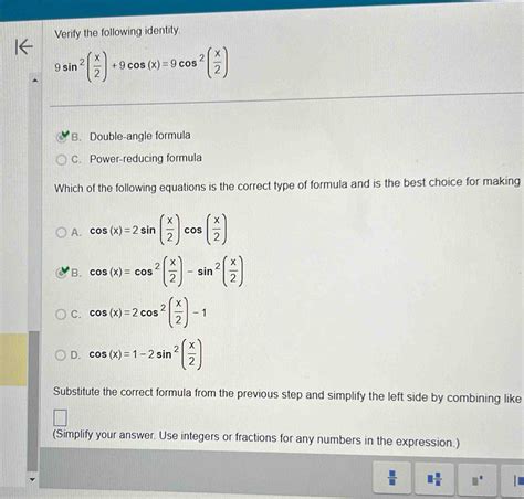 Solved Verify The Following Identity Sin X Cos X Cos X