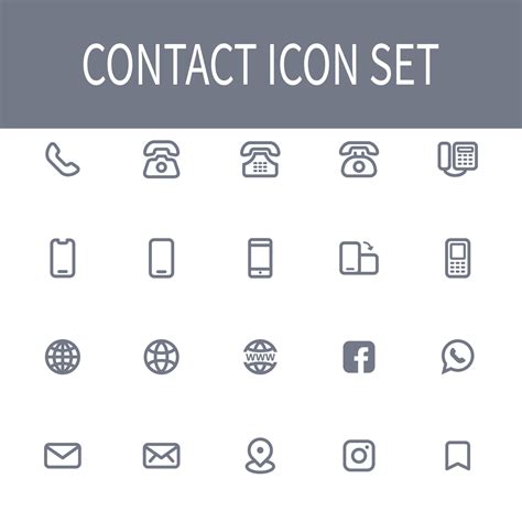 App Contact Symbol Icon Set 4675368 Vector Art At Vecteezy