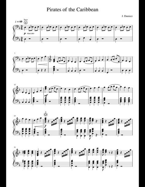 Pirates Of The Caribbean Accordion Sheet Music Download Free In Pdf