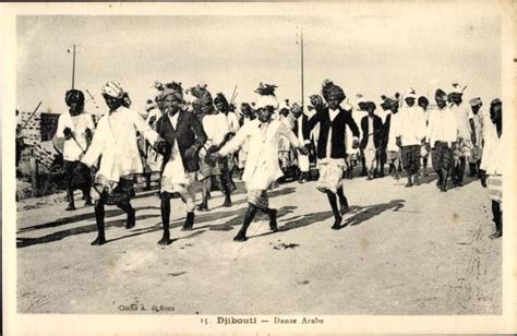 Ansichtskarte Postkarte Djibouti Dschibuti Danse Arabe Arabische