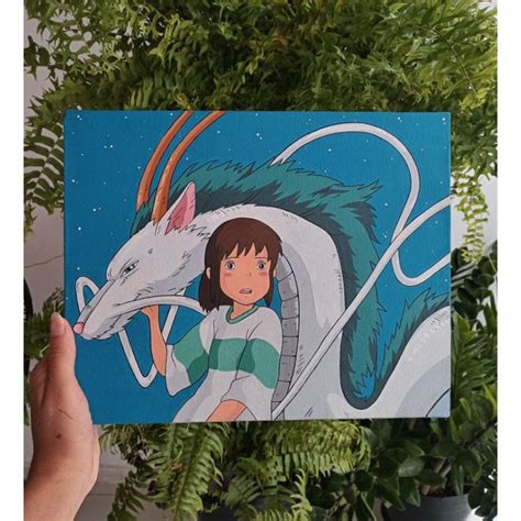 Quadro Decorativo Anime A Viagem De Chihiro Chihiro E Haku Shopee