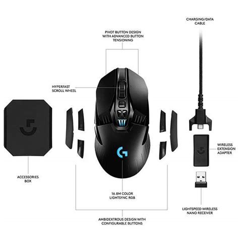 Logitech G903 Lightspeed Wireless Gaming Mouse With Hero 16k Sensor