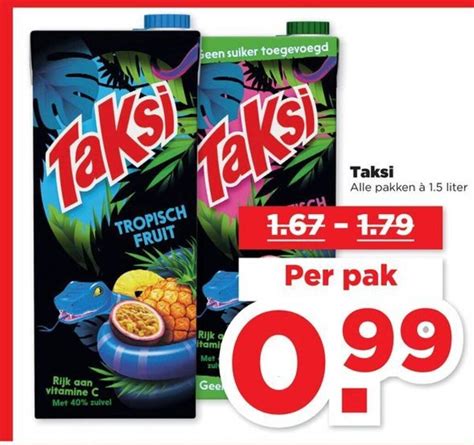 Taksi Alle Pakken Liter Aanbieding Bij Plus