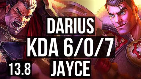 Darius Vs Jayce Top 607 Rank 8 Darius 300 Games Dominating