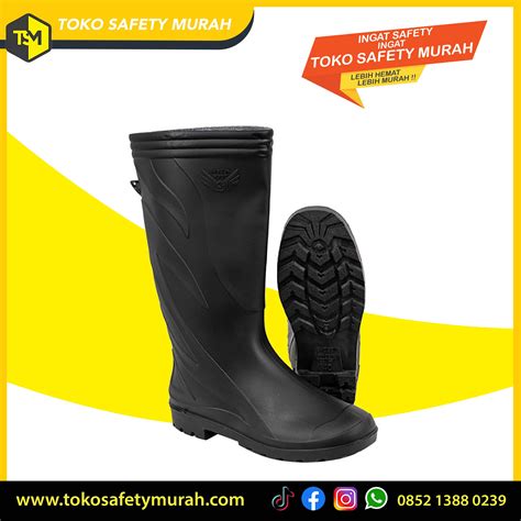 Sepatu Boot Proyek Tinggi Karet Kerja Proyek Cor Kebun Taman Shogun 818