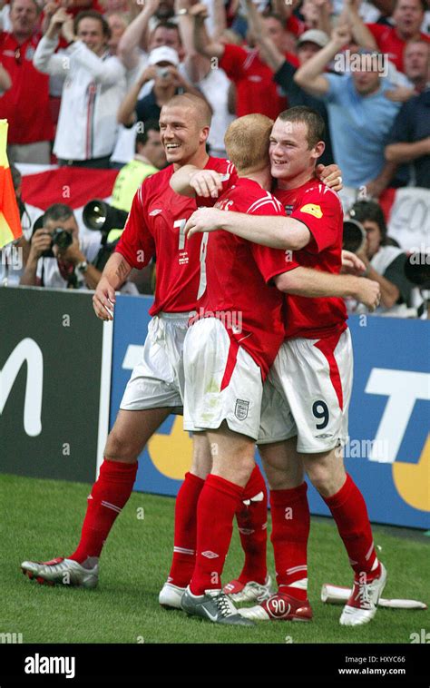 Paul Scholes David Beckham Wayne Rooney Croatia V England Croatia