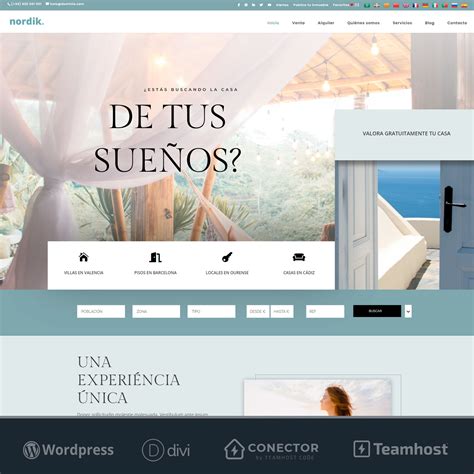 Nordik WordPress Inmobiliaria Crear Página Web Online