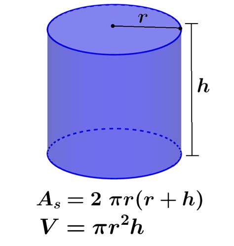 Formula Para Calcular El Area Y Volumen De Un Cilindro Printable Online