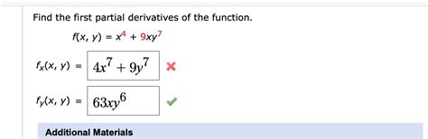 Solved Find The First Partial Derivatives Of The Function Chegg