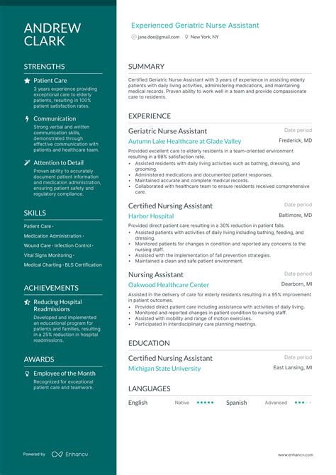 4 Nursing Assistant Resume Examples And Guide For 2024