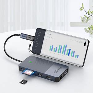 Docking Station QGeeM USB C Hub 3 0 To Dual HDMI VGA Adapter Triple