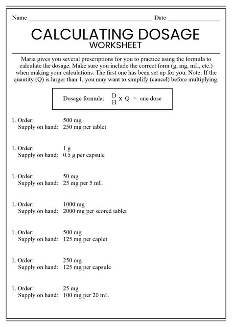 Dosage Calculation Practice Problems With Answers Nursing Pr