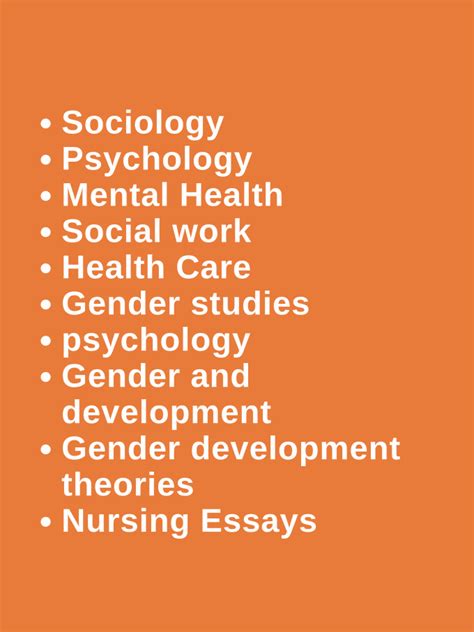 Write Sociology Psychology Criminology Social Work Gender Studies