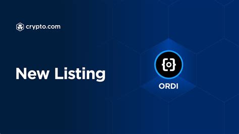 Ordinals Wallet on Twitter: "$ORDI just got listed on crypto com 👀"