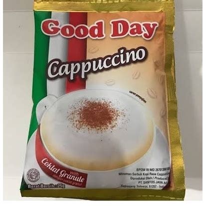 Jual Kopi GOOD DAY Cappuccino 1 Renteng 10 Sachet 25 Gram Shopee