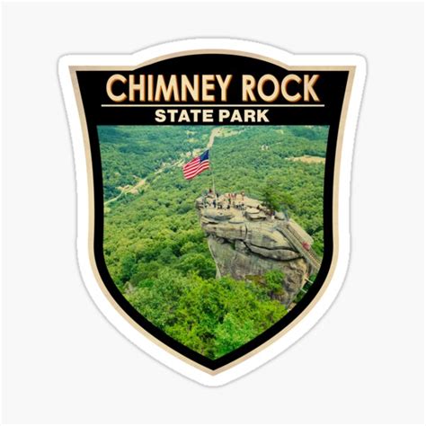 Chimney Rock State Park North Carolina Badge Sticker For Sale By