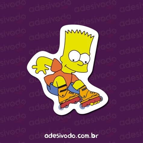 Adesivo Do Bart Simpson De Patins Loja De Adesivos