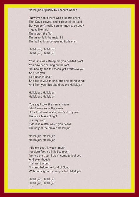 Hallelujah Lyrics