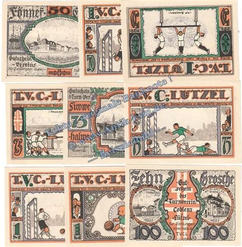 Notgeld De Scheine Kpl Coblenz Notgeld T V C Set Mit Scheinen In