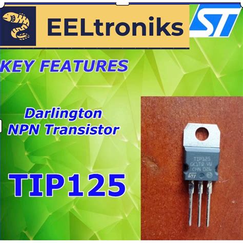 TIP125 TIP 125 TIP 125 DARLINGTON NPN TRANSISTOR Shopee Philippines