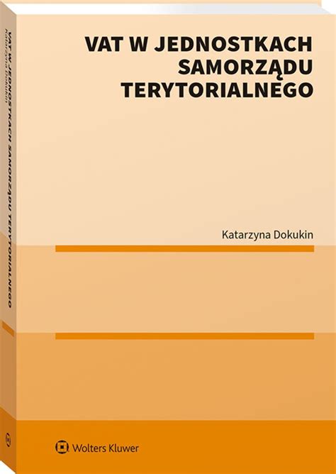 Vat W Jednostkach Samorz Du Terytorialnego Ksi Ka Ebook Pdf