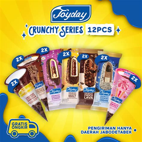 Jual Joyday Ice Cream Package Crunchy Series Isi 14pcs Eskrim Mix