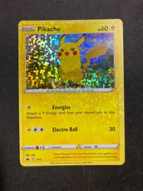 PIKACHU 7 15 HOLO 2022 Pokemon McDonalds Match Battle Card Exc Near