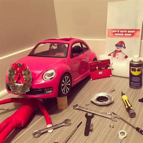 2020 Elf on the shelf idea for kids - Elf on a shelf fixes Barbie car ...