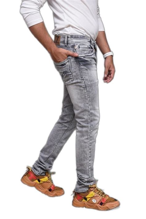 Slim Fit Washed Denim Jeans Grey At Rs 699 Piece In Ranchi ID